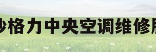 长沙格力中央空调维修服务(长沙格力中央空调维修服务电话号码)