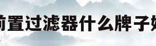 前置过滤器什么牌子好(入户前置过滤器什么牌子好)