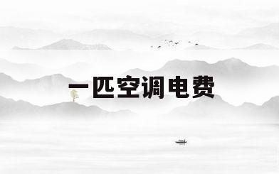 一匹空调电费(一匹空调电费多少)