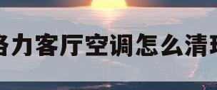 格力客厅空调怎么清理(格力客厅空调怎么清理滤网)
