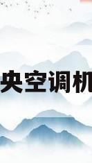 中央空调机组(大型中央空调机组)