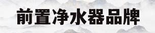 前置净水器品牌(前置净水器品牌排行榜前十名)