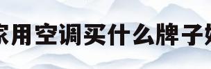 家用空调买什么牌子好(家用空调选哪个牌子的性价比高)